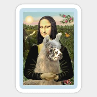 Mona Lisa and Her Llama Sticker